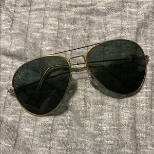 Vintage Ray-Ban Gold Aviator Sunglasses
